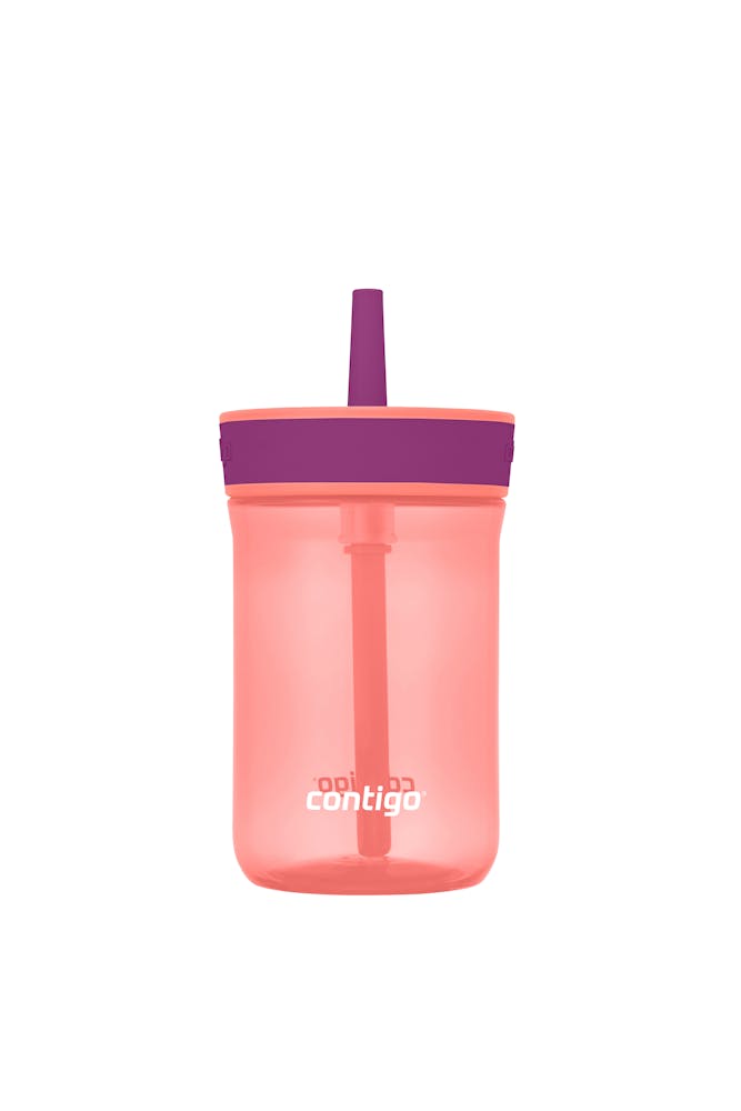 Kids’ Leighton Straw Tumbler with Spill-Proof Leak-Proof Lid, 14oz V9