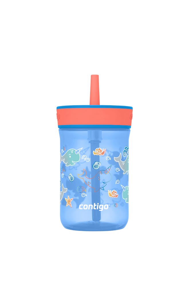 Kids’ Leighton Straw Tumbler with Spill-Proof Leak-Proof Lid, 14oz V9