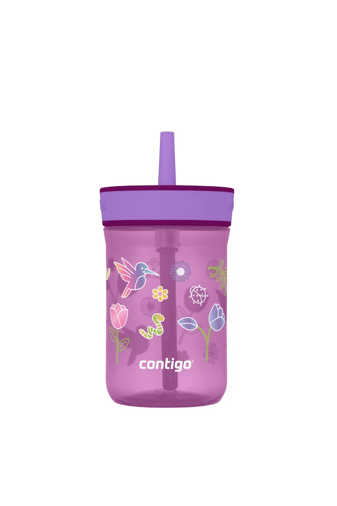 Kids’ Leighton Straw Tumbler with Spill-Proof Leak-Proof Lid, 14oz V9