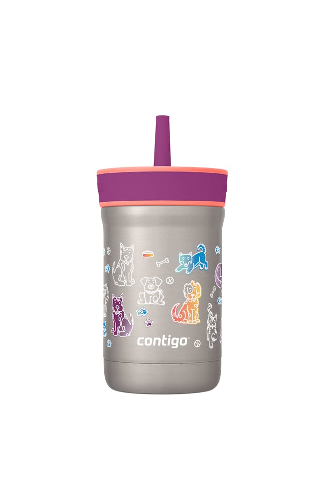 Kids Leighton Spill-Proof Stainless Steel Tumbler with Straw, 12oz L9